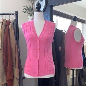 Bubblegum pink sweater vest